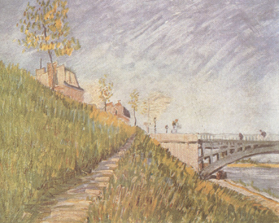 Vincent Van Gogh Banks of the Seine wtih the Pont de Clichy (nn04)